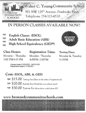 Broward Community Schools Flyer